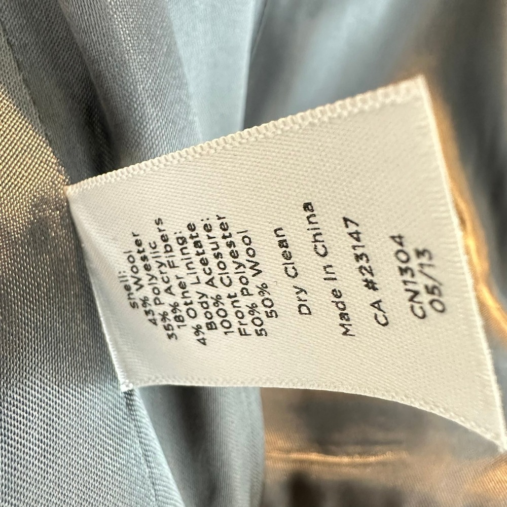 Talbots Womens Tweed Moto Jacket Gray Wool‎ Blend Textured Zippered Size - Picture 9 of 11